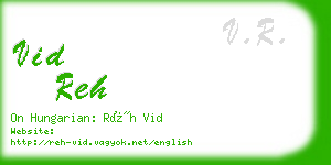 vid reh business card